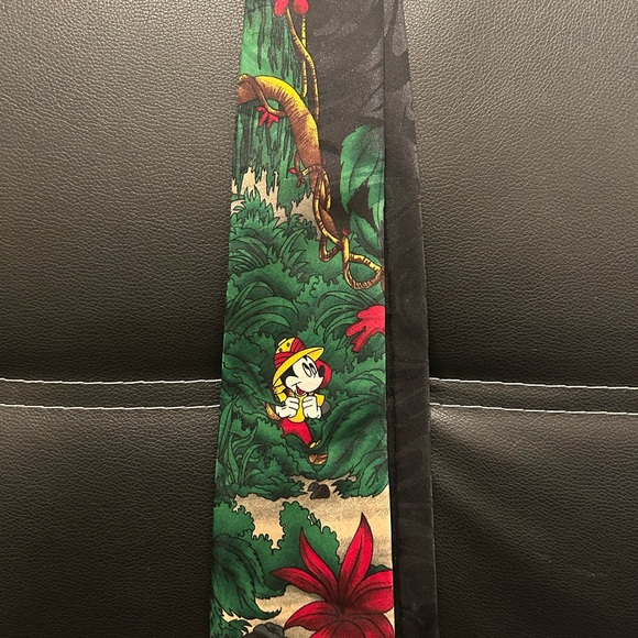 Disney Other - Disney Jungle Adventure Tie with Cartoon Character - Green and Red